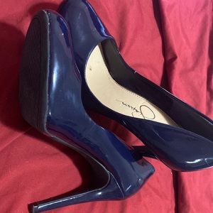 Jessica Simpson Navy Heel